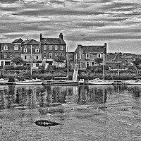 Buy canvas prints of Ayr marina (black&white, abstract) by Allan Durward Photography