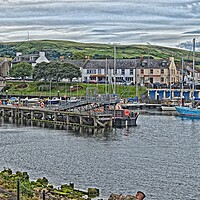 Buy canvas prints of Girvan harbour scene abstract by Allan Durward Photography
