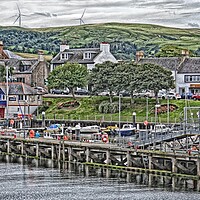 Buy canvas prints of Girvan harbour view, South Ayrshire by Allan Durward Photography