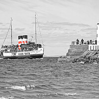 Buy canvas prints of PS Waverley arriving at Ayr, Scotland by Allan Durward Photography