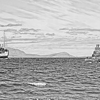 Buy canvas prints of Abstract view of PS Waverley arriving at Ayr by Allan Durward Photography