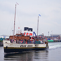 Buy canvas prints of Paddle steamer Waverley leaving Ayr by Allan Durward Photography