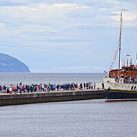 Buy canvas prints of Paddle steamer Waverley at Girvan pier by Allan Durward Photography