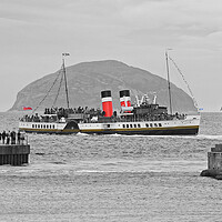 Buy canvas prints of Waverley paddle steamer Girvan (selective colour) by Allan Durward Photography