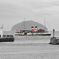 Buy canvas prints of PS Waverley having just left Girvan (abstract) by Allan Durward Photography