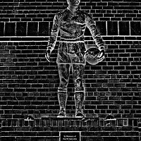 Buy canvas prints of Ibrox disaster memorial statue (abstract) by Allan Durward Photography
