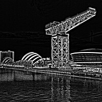 Buy canvas prints of  Glasgow Clydeside scene (abstract) by Allan Durward Photography