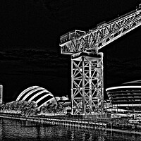 Buy canvas prints of Glasgow`s Finnieston Crane (abstract) by Allan Durward Photography