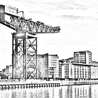 Buy canvas prints of Glasgow Clyde view (Abstract) by Allan Durward Photography
