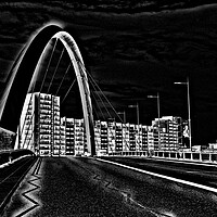 Buy canvas prints of The Clyde Arc Glasgow by Allan Durward Photography