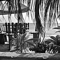 Buy canvas prints of Caribbean beach bar by Allan Durward Photography