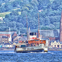 Buy canvas prints of Waverley en route Largs to Millport (abstract) by Allan Durward Photography