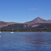 Buy canvas prints of Brodick bay and Goat Fell, Arran by Allan Durward Photography