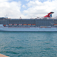 Buy canvas prints of Carnival Spirit berthed at Sydney, Australia by Allan Durward Photography