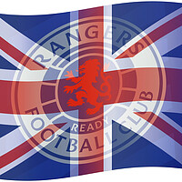 Buy canvas prints of Rangers Union Jack flag wave by Allan Durward Photography