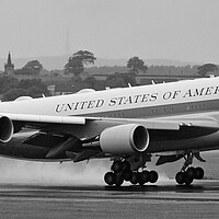 Buy canvas prints of Air Force One getting airborne by Allan Durward Photography