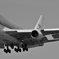 Buy canvas prints of KLM Boeing 747 in landing configuration by Allan Durward Photography