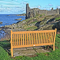 Buy canvas prints of Dunure Castle South Ayrshire by Allan Durward Photography