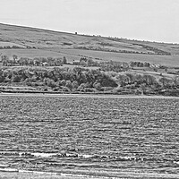 Buy canvas prints of Greenan castle Ayr (black&white abstract) by Allan Durward Photography