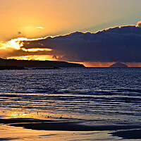 Buy canvas prints of Weather incoming, Ailsa Craig at sunset by Allan Durward Photography