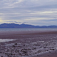 Buy canvas prints of Seamill beach and Firth of Clyde view of Arran by Allan Durward Photography