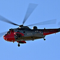 Buy canvas prints of Royal Navy search and rescue Sea King by Allan Durward Photography