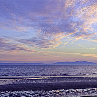 Buy canvas prints of Isle of Arran sunset from Ayr beach by Allan Durward Photography