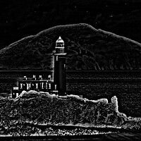 Buy canvas prints of Turnberry lighthouse (pencil sketch abstract) by Allan Durward Photography