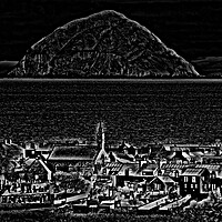 Buy canvas prints of Ballantrae and Ailsa Craig (abstract) by Allan Durward Photography