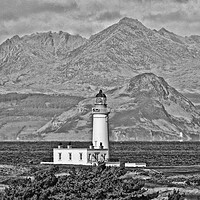 Buy canvas prints of Turnberry lighthouse and Goat Fell (Abstract) by Allan Durward Photography