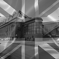 Buy canvas prints of Ibrox stadium, Union Jack  (Abstract) by Allan Durward Photography