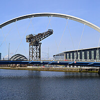 Buy canvas prints of The Clyde Arc (Squinty Bridge) by Allan Durward Photography