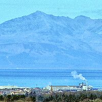 Buy canvas prints of Over Troon to Arran and its montains by Allan Durward Photography