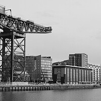 Buy canvas prints of Finnieston crane and Clyde Arc, Glasgow. by Allan Durward Photography