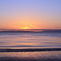 Buy canvas prints of Prestwick beach sunset and seascape by Allan Durward Photography