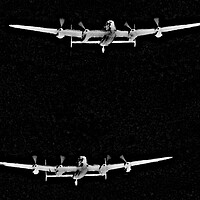 Buy canvas prints of Lancasters in flight at the double (abstract) by Allan Durward Photography