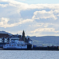 Buy canvas prints of CalMac ferry at Largs, Ayrshire by Allan Durward Photography