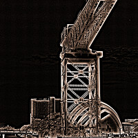 Buy canvas prints of Finnieston crane, Glasgow Clydeside (abstract) by Allan Durward Photography