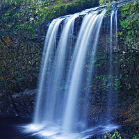 Buy canvas prints of The cascade of Dalcaircairney Falls, East Ayrshire by Allan Durward Photography