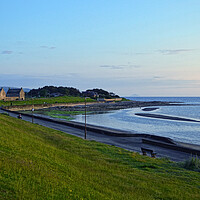 Buy canvas prints of Prestwick promenade and shorefront by Allan Durward Photography