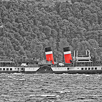Buy canvas prints of Waverley paddle steamer at Largs by Allan Durward Photography