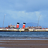 Buy canvas prints of Waverley paddle steamer arriving at Troon by Allan Durward Photography