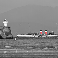 Buy canvas prints of PS Waverley arriving at Troon, Ayrshire. (Abstract by Allan Durward Photography