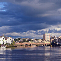 Buy canvas prints of River Ayr and Ayr town scene by Allan Durward Photography