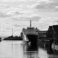 Buy canvas prints of Ayr harbour (black&white) by Allan Durward Photography
