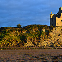 Buy canvas prints of Greenan Castle, Ayr, in low sunlight by Allan Durward Photography