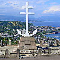 Buy canvas prints of French Naval Memorial Greenock overlooking Gourock by Allan Durward Photography