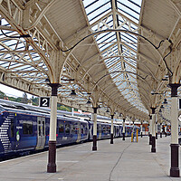 Buy canvas prints of Glasgow train sitting at Wemyss Bay station by Allan Durward Photography