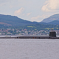 Buy canvas prints of A Royal Navy submarine passing Dunoon by Allan Durward Photography