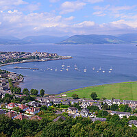 Buy canvas prints of A Clyde view from Lyle Hill, Greenock by Allan Durward Photography